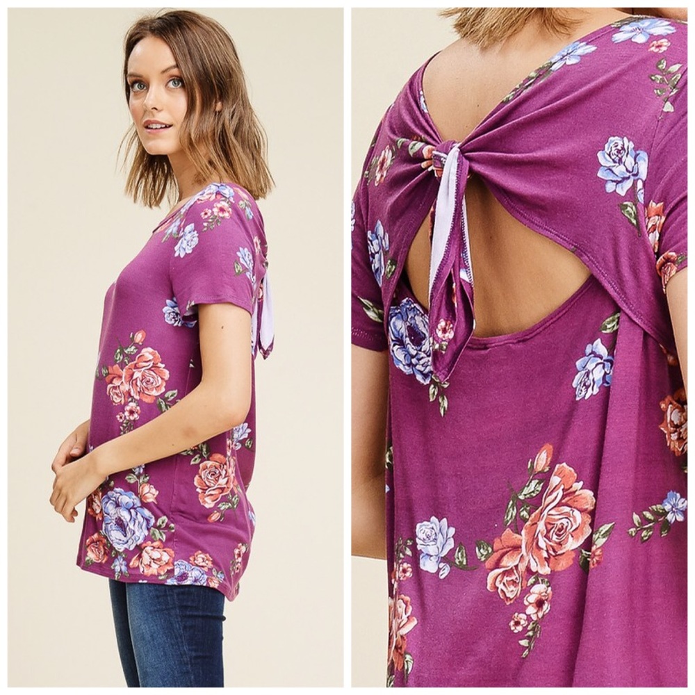LAST 1! 💕 Short Sleeve Tie Back Top! - Picture 7 of 8